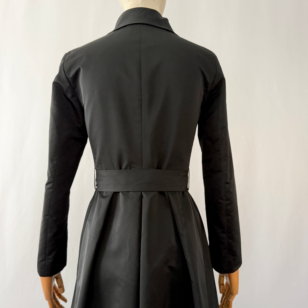 AKRIS Punto Black Belted Trench Coat