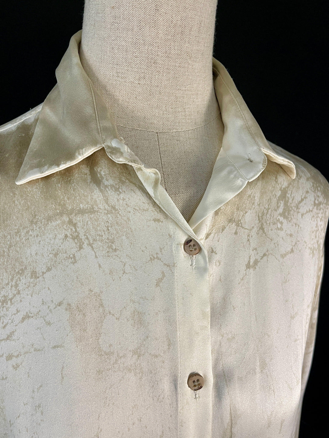 AVANT TOI Marmo Effect Silk Shirt