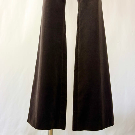 AKRIS Straight Brown Velvet Pants