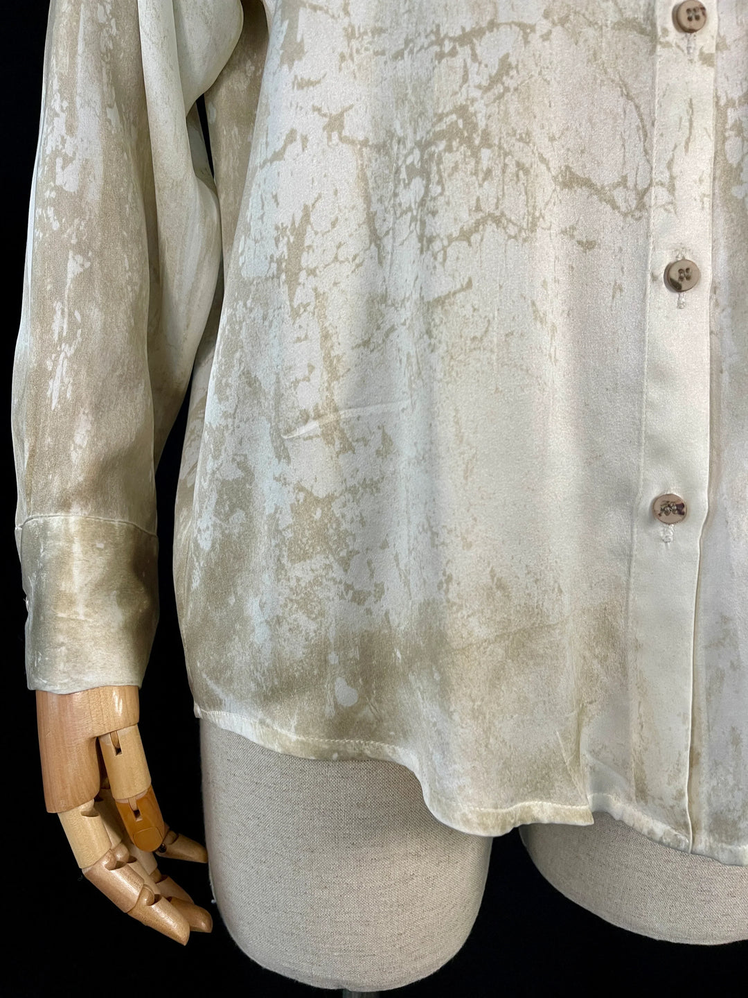 AVANT TOI Marmo Effect Silk Shirt