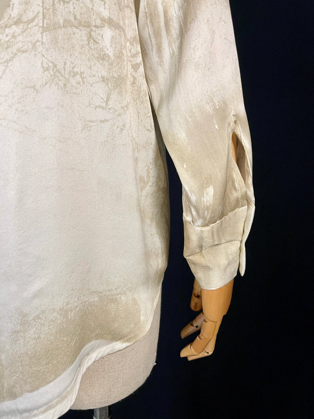 AVANT TOI Marmo Effect Silk Shirt