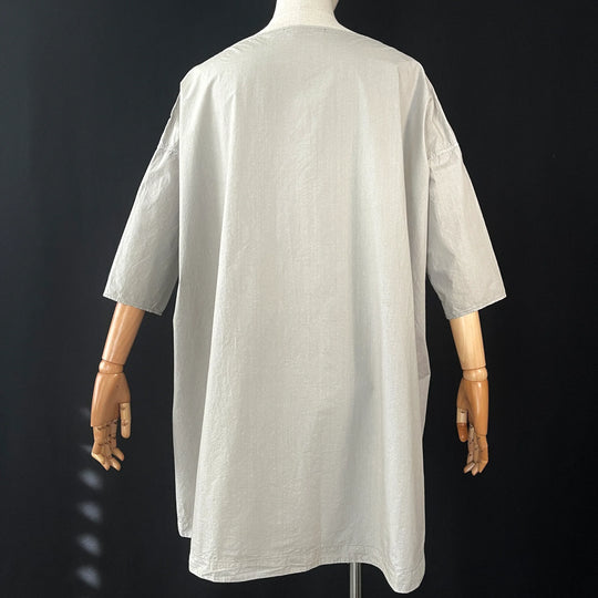 ALBUM DI FAMIGLIA Gray Cotton Dress