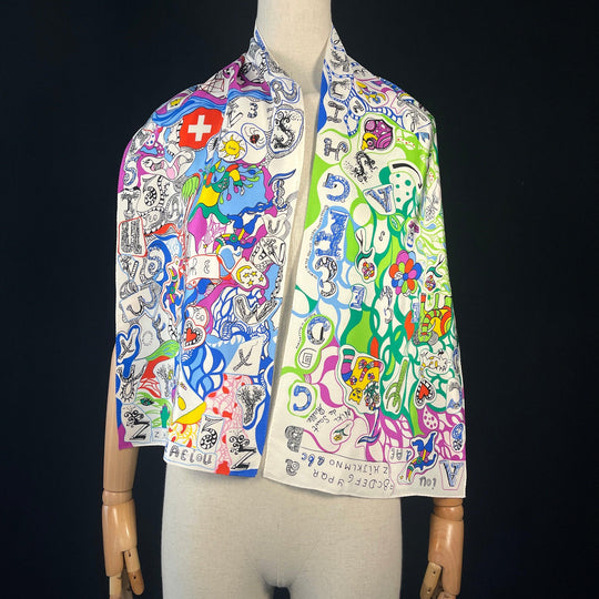 NIKI DE SAINT PHALLE L'Alphabet Silk Scarf