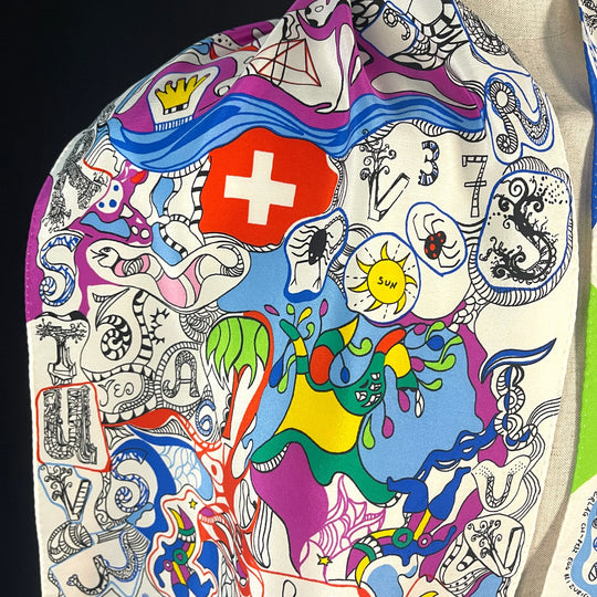 NIKI DE SAINT PHALLE L'Alphabet Silk Scarf