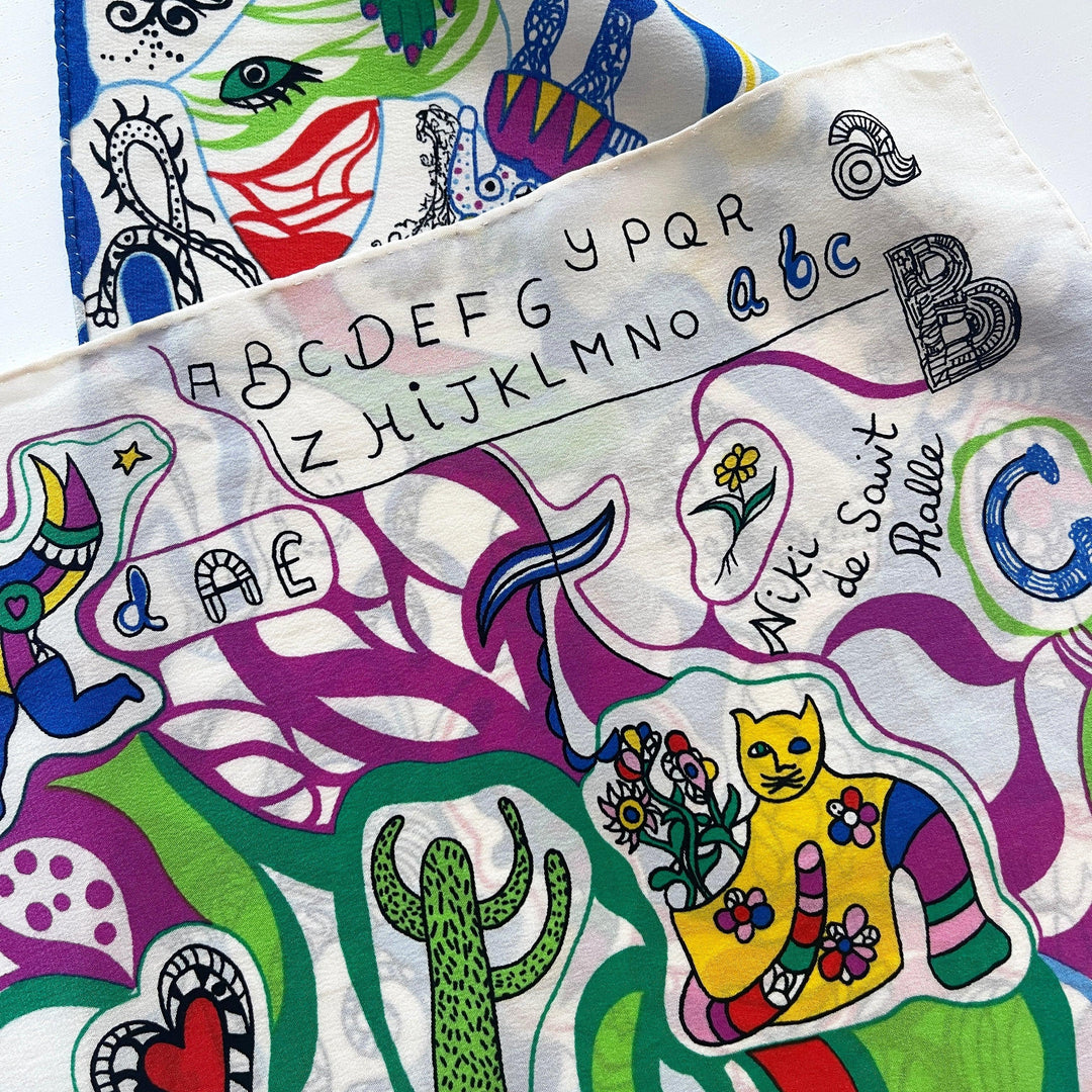 NIKI DE SAINT PHALLE L'Alphabet Silk Scarf