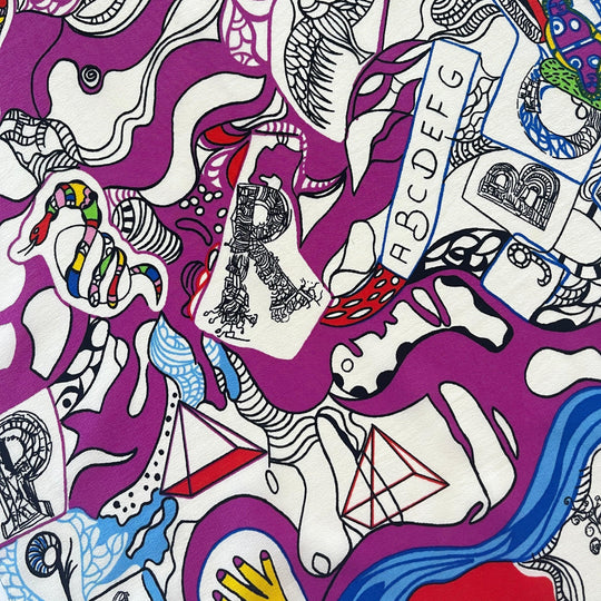 NIKI DE SAINT PHALLE L'Alphabet Silk Scarf