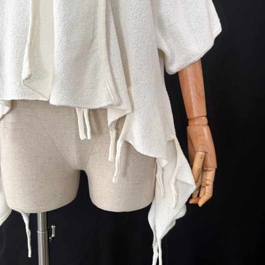 BARBARA SPEER White Cotton Cardigan