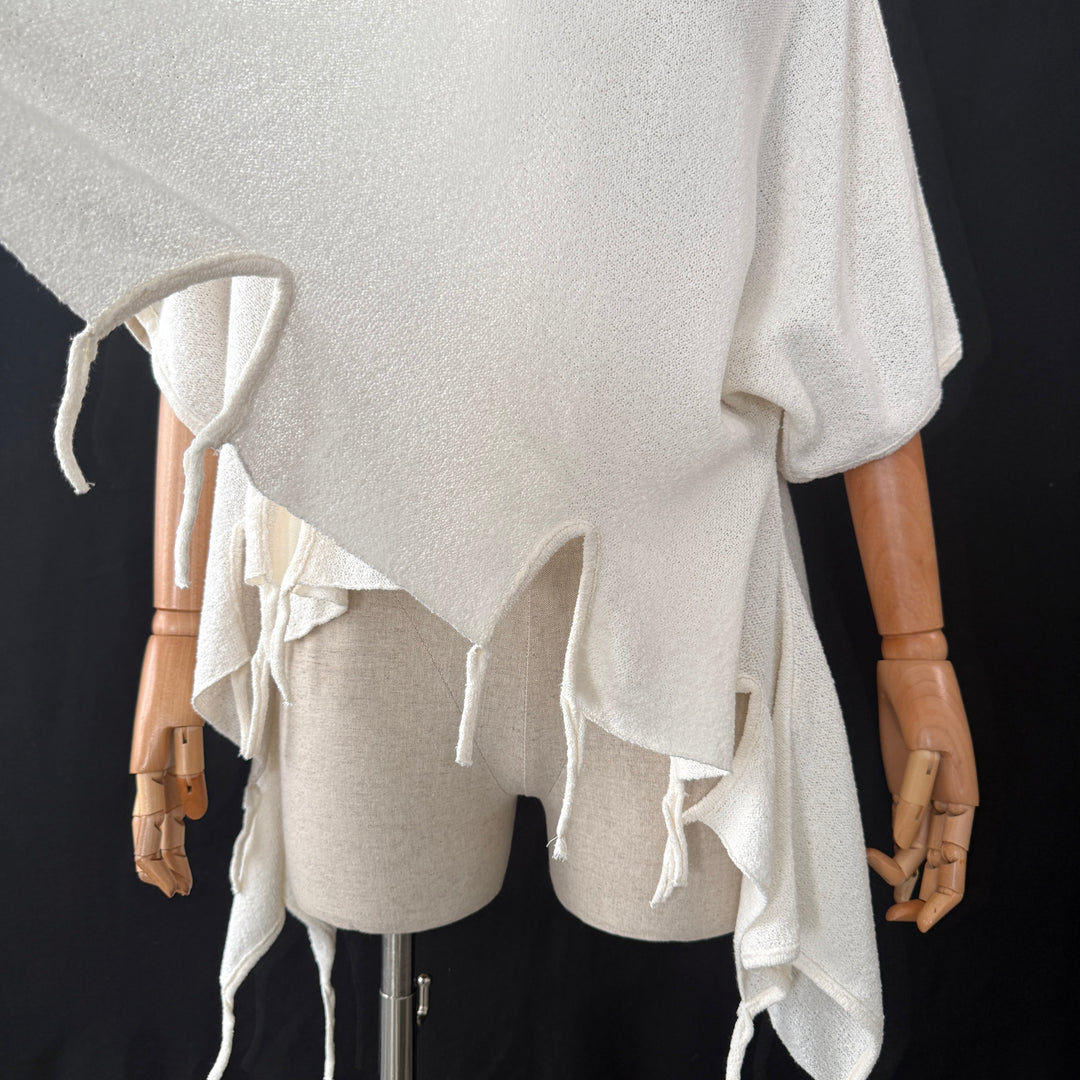 BARBARA SPEER White Cotton Cardigan