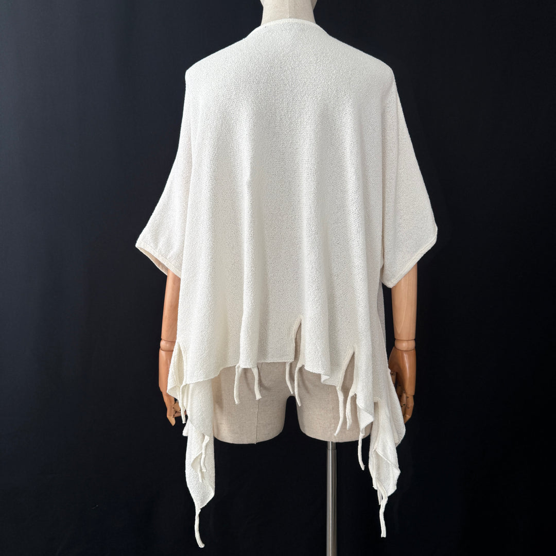 BARBARA SPEER White Cotton Cardigan