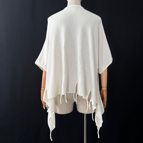 BARBARA SPEER White Cotton Cardigan