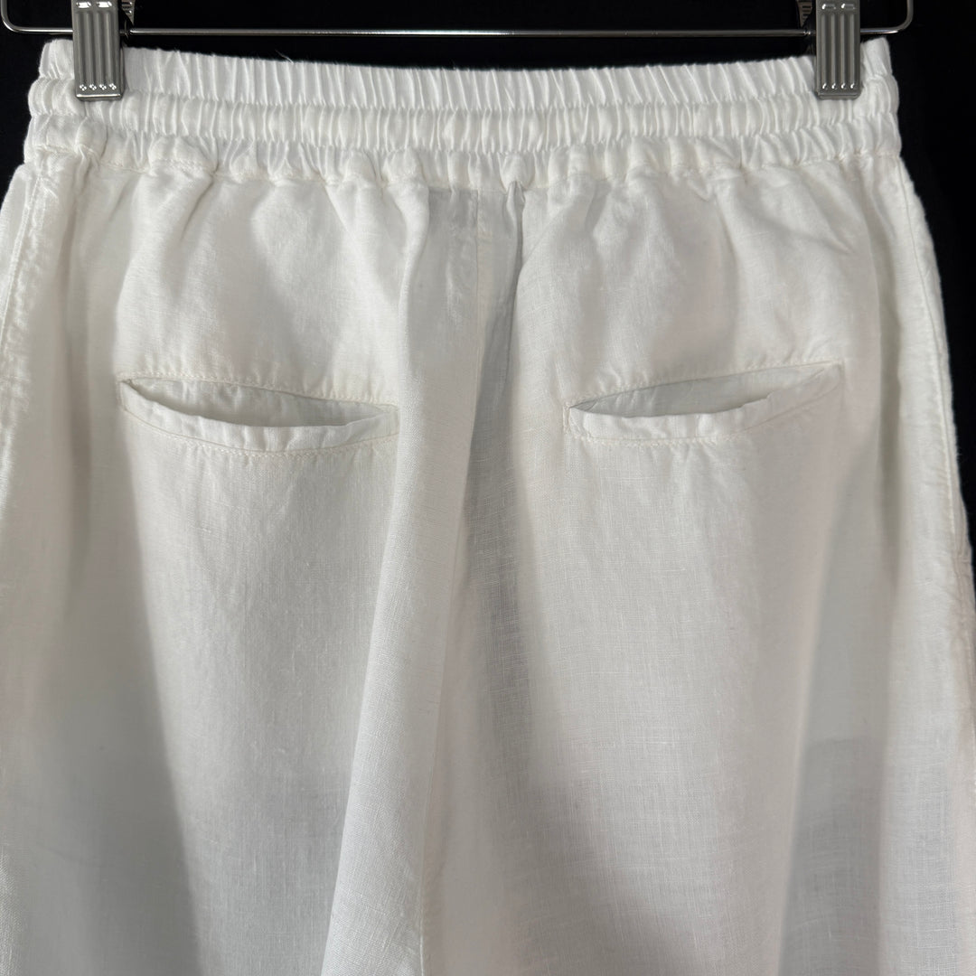 120% LINO White Linen Pants