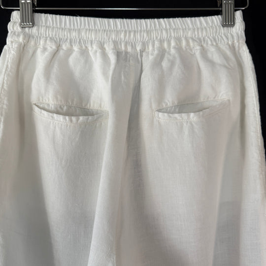 120% LINO White Linen Pants