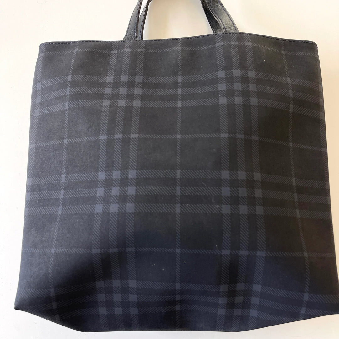 BURBERRY Check Canvas Tote Bag