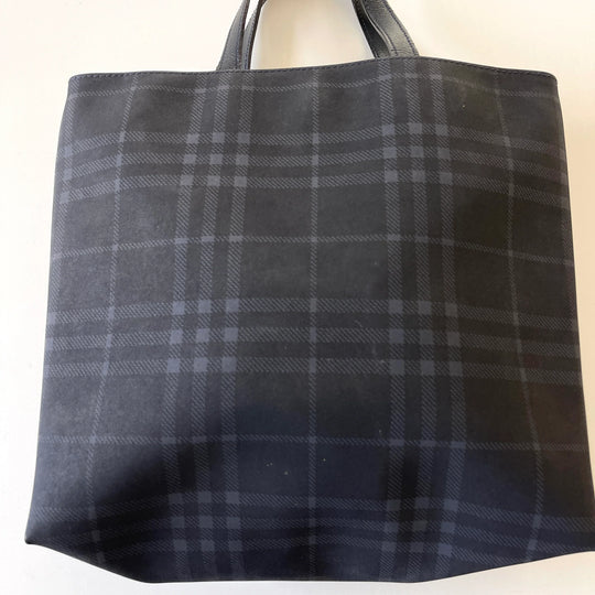 BURBERRY Check Canvas Tote Bag
