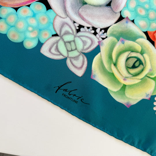 FABRIC FRONTLINE Satin Silk Scarf