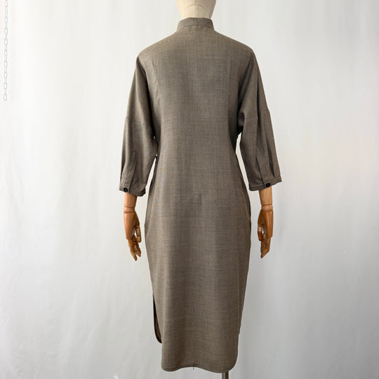 PARADIS DES INNOCENTS Silk &amp; Wool Dress