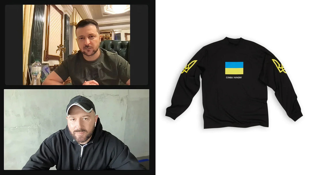 T-shirt à manches longues caritatif Balenciaga x United24 - Neuf avec étiquette