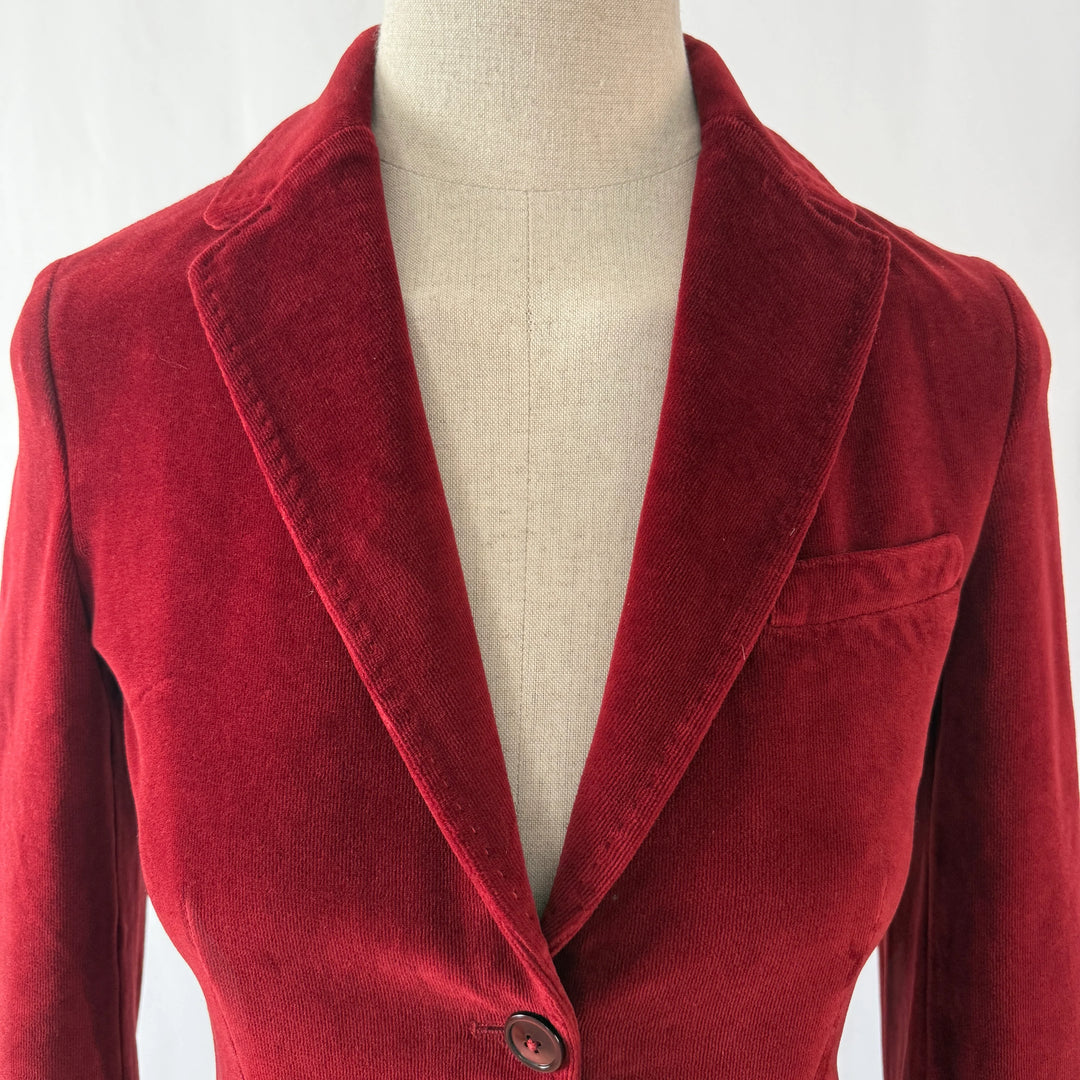 CIRCOLO 1901 Red Velvet Blazer