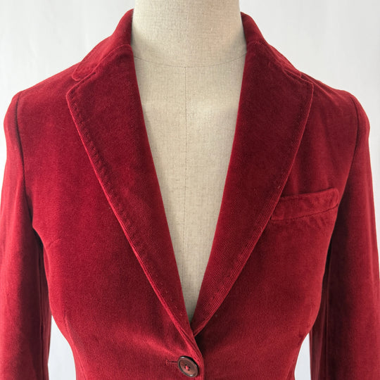 CIRCOLO 1901 Red Velvet Blazer