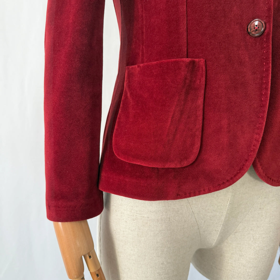 CIRCOLO 1901 Red Velvet Blazer