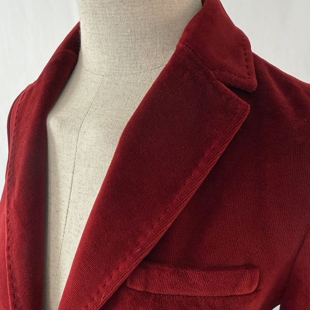 CIRCOLO 1901 Red Velvet Blazer