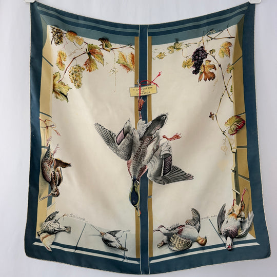 Vintage Hermès Paris “À la Fenêtre du Chasseur” Silk Scarf – Henri de Linarès