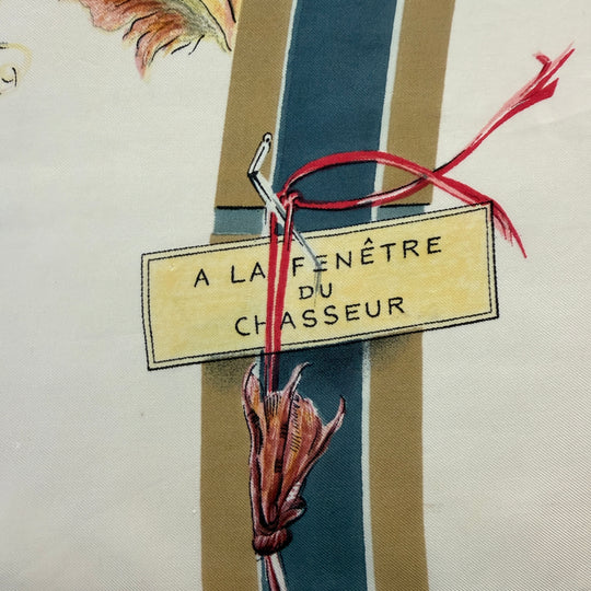 Vintage Hermès Paris “À la Fenêtre du Chasseur” Silk Scarf – Henri de Linarès