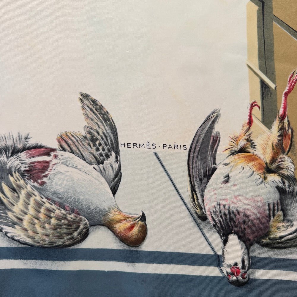 Vintage Hermès Paris “À la Fenêtre du Chasseur” Silk Scarf – Henri de Linarès