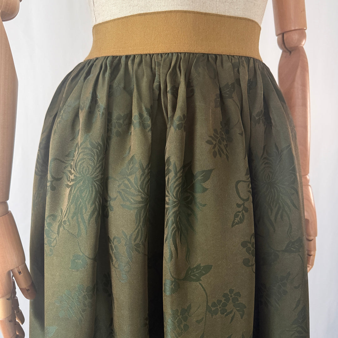 UMA WANG Archive 'Gillian' Floral Jacquard Silk-Blend Skirt