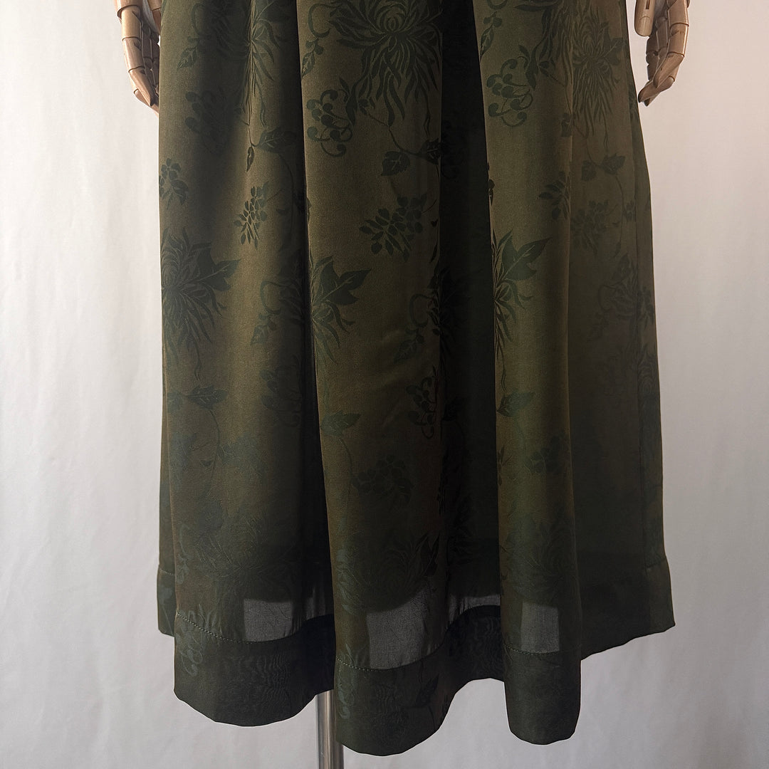 UMA WANG Archive 'Gillian' Floral Jacquard Silk-Blend Skirt