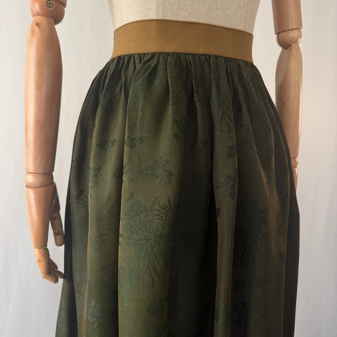 UMA WANG Archive 'Gillian' Floral Jacquard Silk-Blend Skirt
