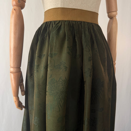 UMA WANG Archive 'Gillian' Floral Jacquard Silk-Blend Skirt