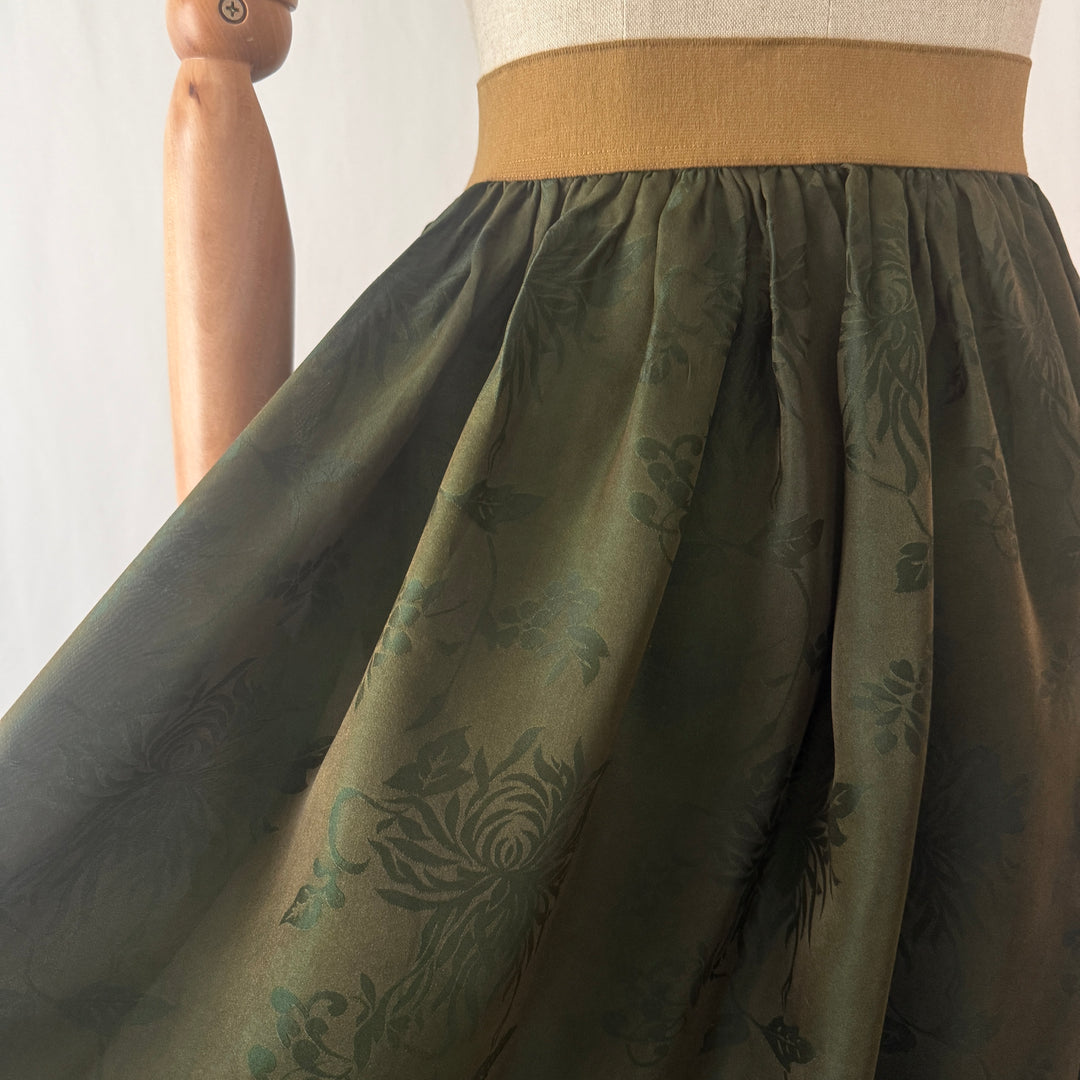 UMA WANG Archive 'Gillian' Floral Jacquard Silk-Blend Skirt