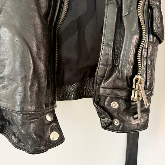 Golden Goose Deluxe Brand Black Leather Biker Jacket