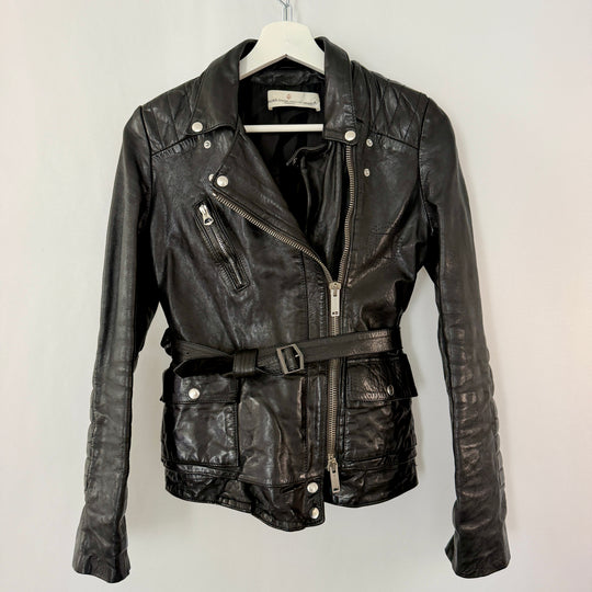 Golden Goose Deluxe Brand Black Leather Biker Jacket