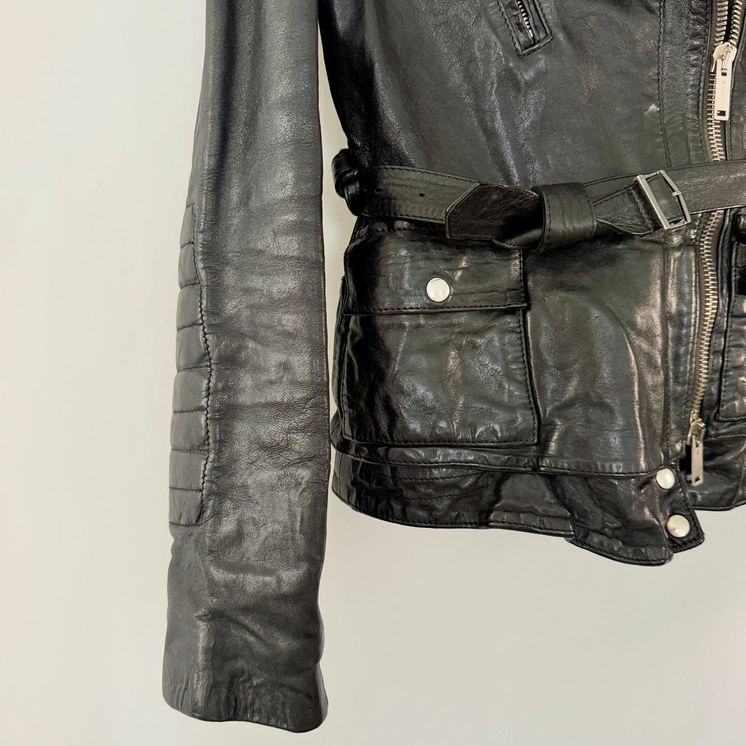 Golden Goose Deluxe Brand Black Leather Biker Jacket