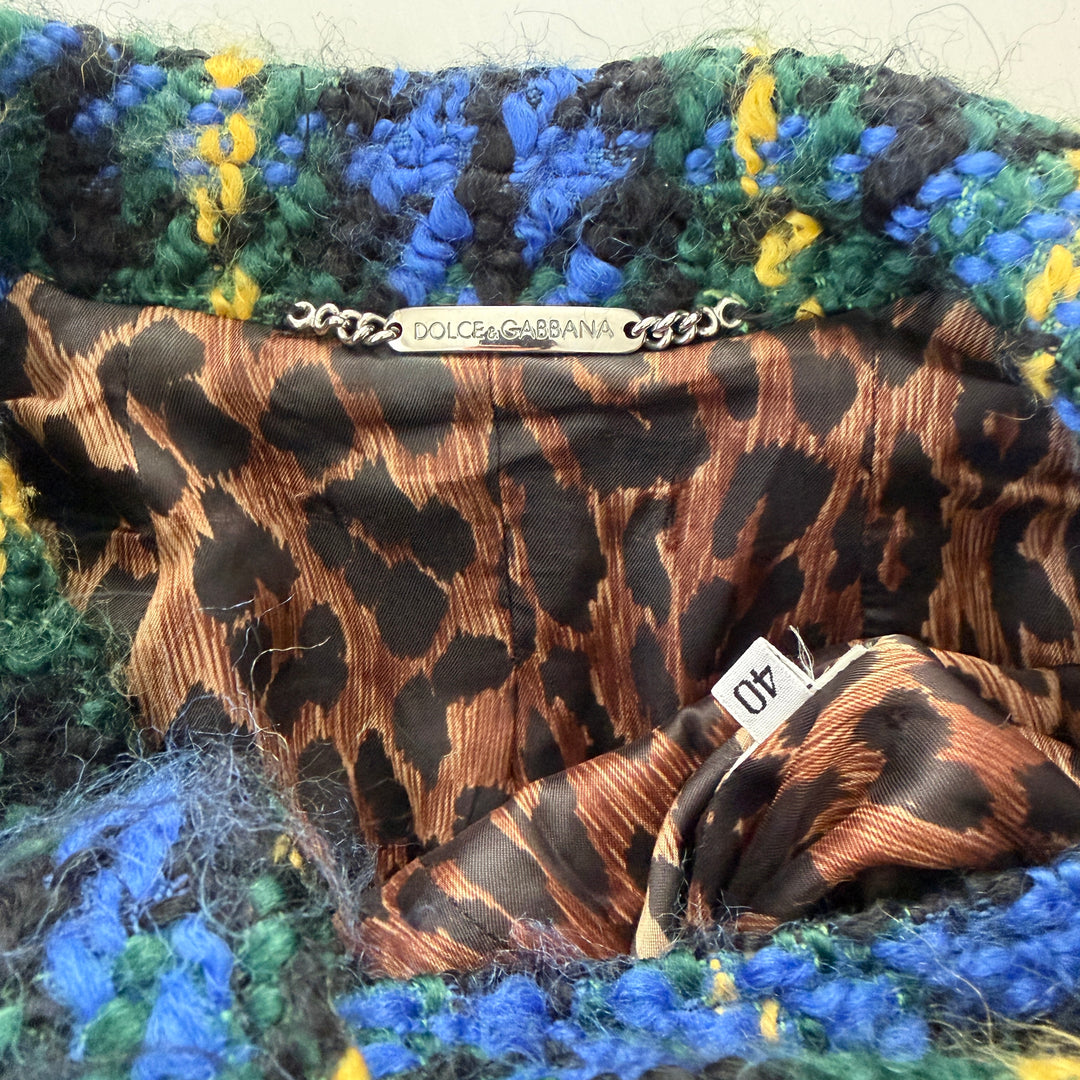 Dolce &amp; Gabbana Multicolour Wool Bouclé Coat