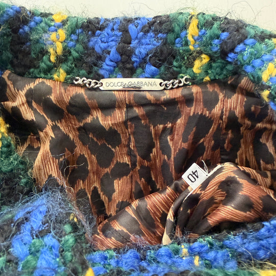 Dolce &amp; Gabbana Multicolour Wool Bouclé Coat