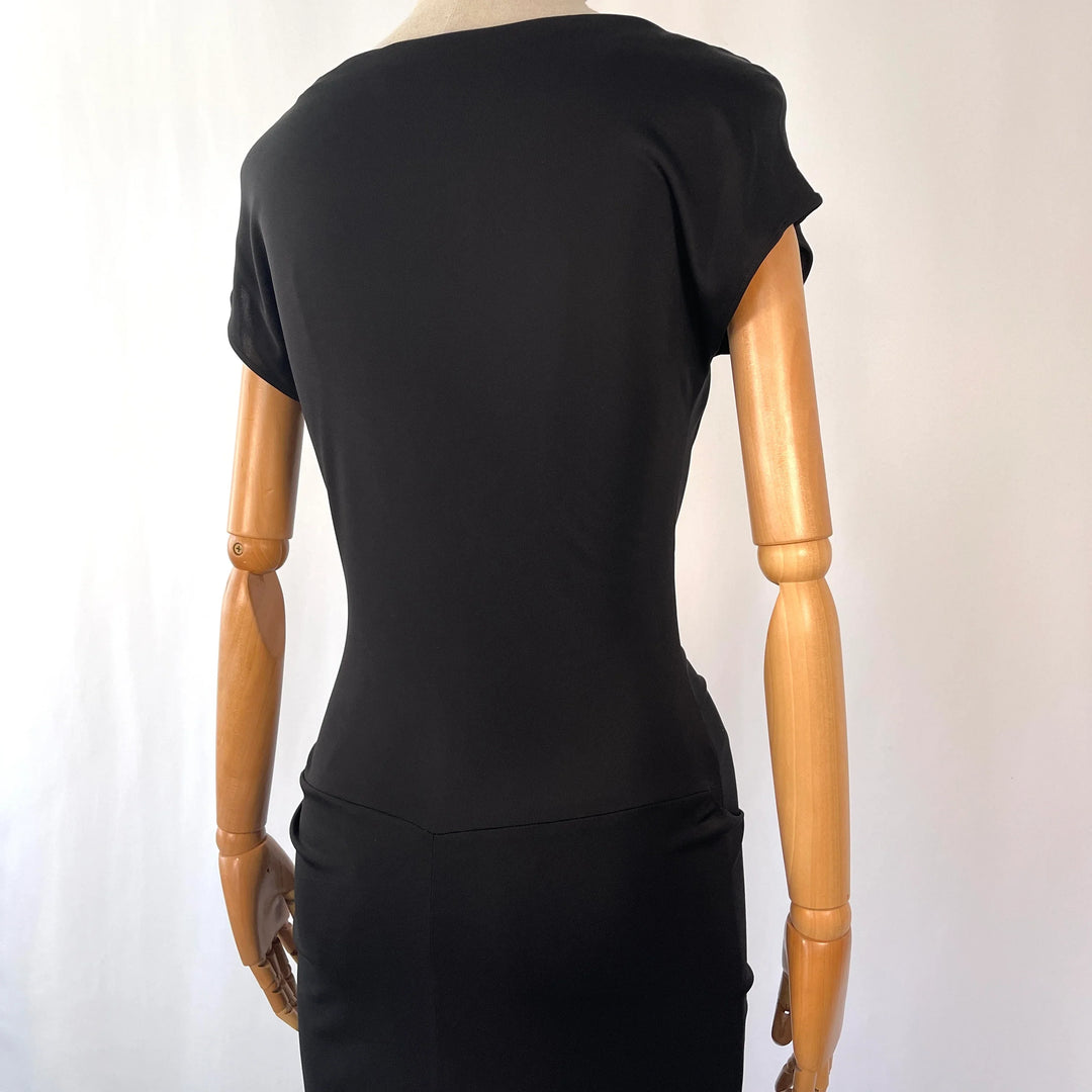 Schwarzes Viskosekleid von AKRIS