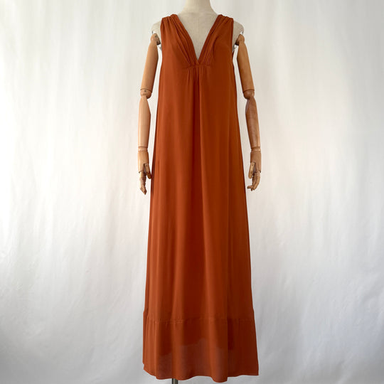 POMANDERE Terracotta Maxi Dress