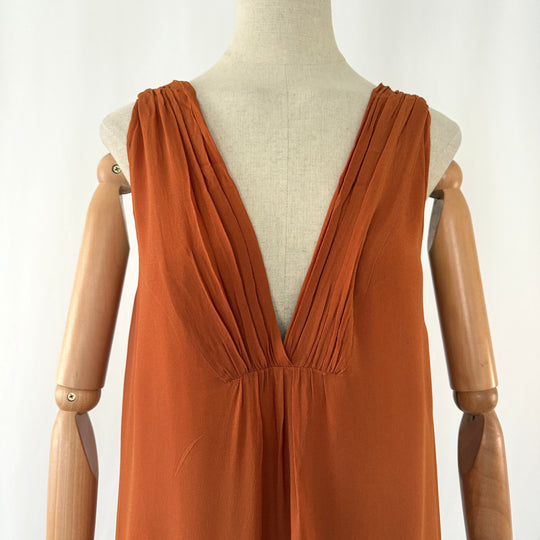 POMANDERE Terracotta Maxi Dress