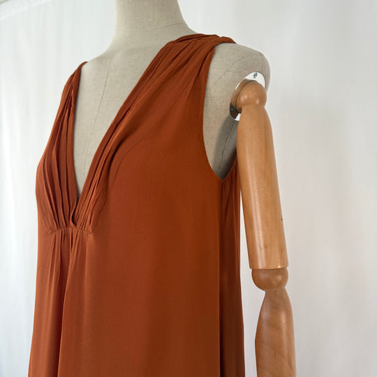 POMANDERE Terracotta Maxi Dress