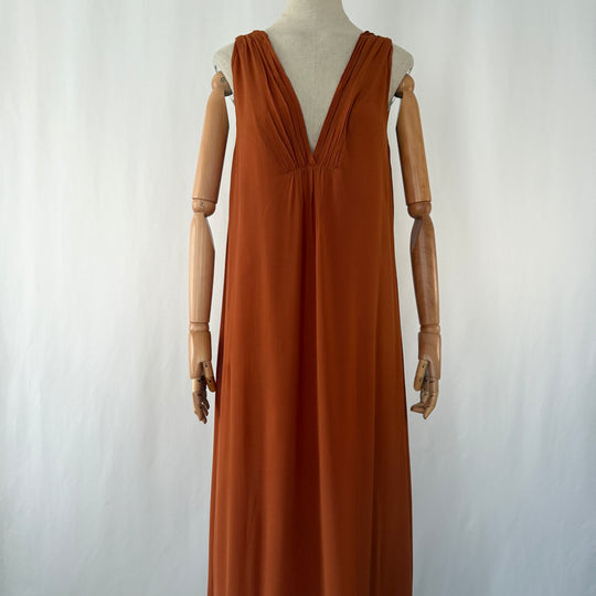 POMANDERE Terracotta Maxi Dress