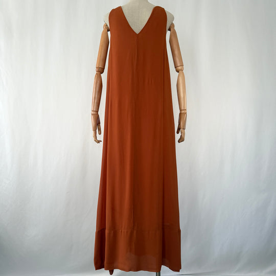 POMANDERE Terracotta Maxi Dress