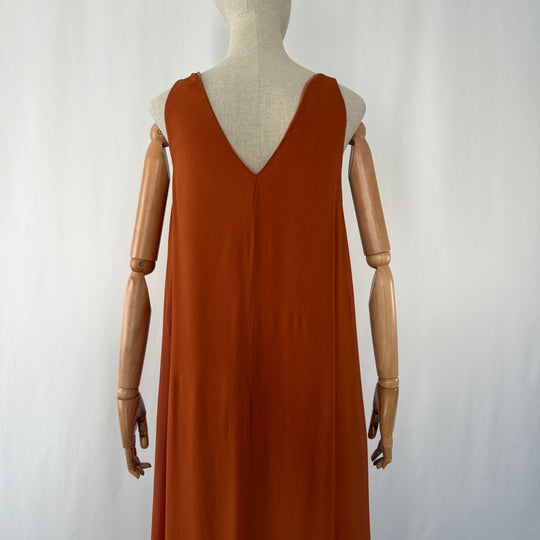 POMANDERE Terracotta Maxi Dress