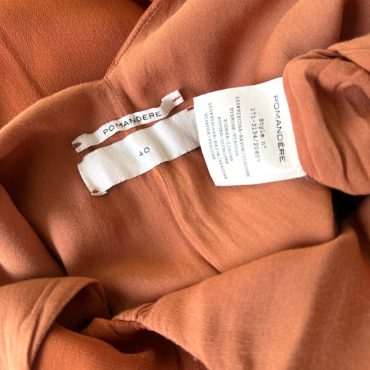 POMANDERE Terracotta Maxi Dress