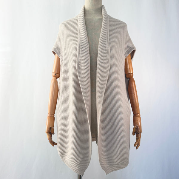 HEMISPHERE Wool and Cashmere sleeveless cardigan