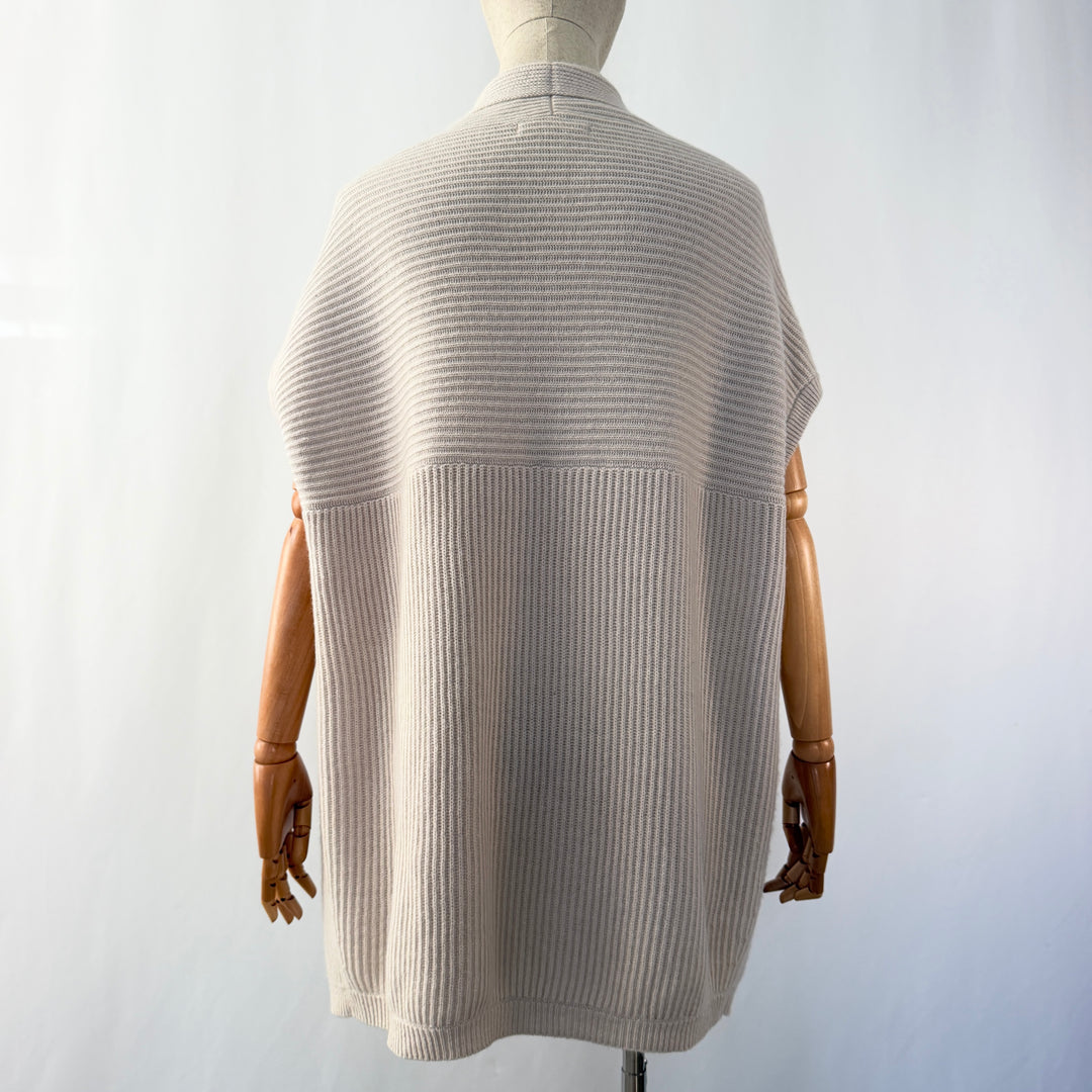 HEMISPHERE Wool and Cashmere sleeveless cardigan