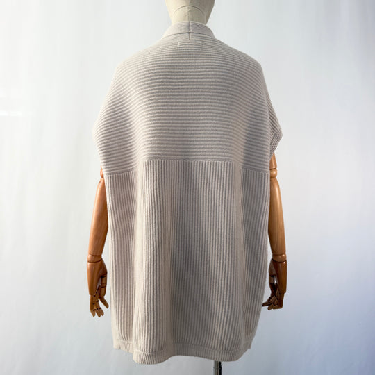 HEMISPHERE Wool and Cashmere sleeveless cardigan