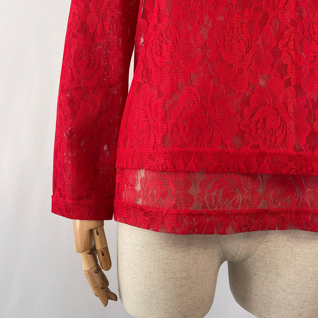 COMME DES GARCONS Red Lace Top New